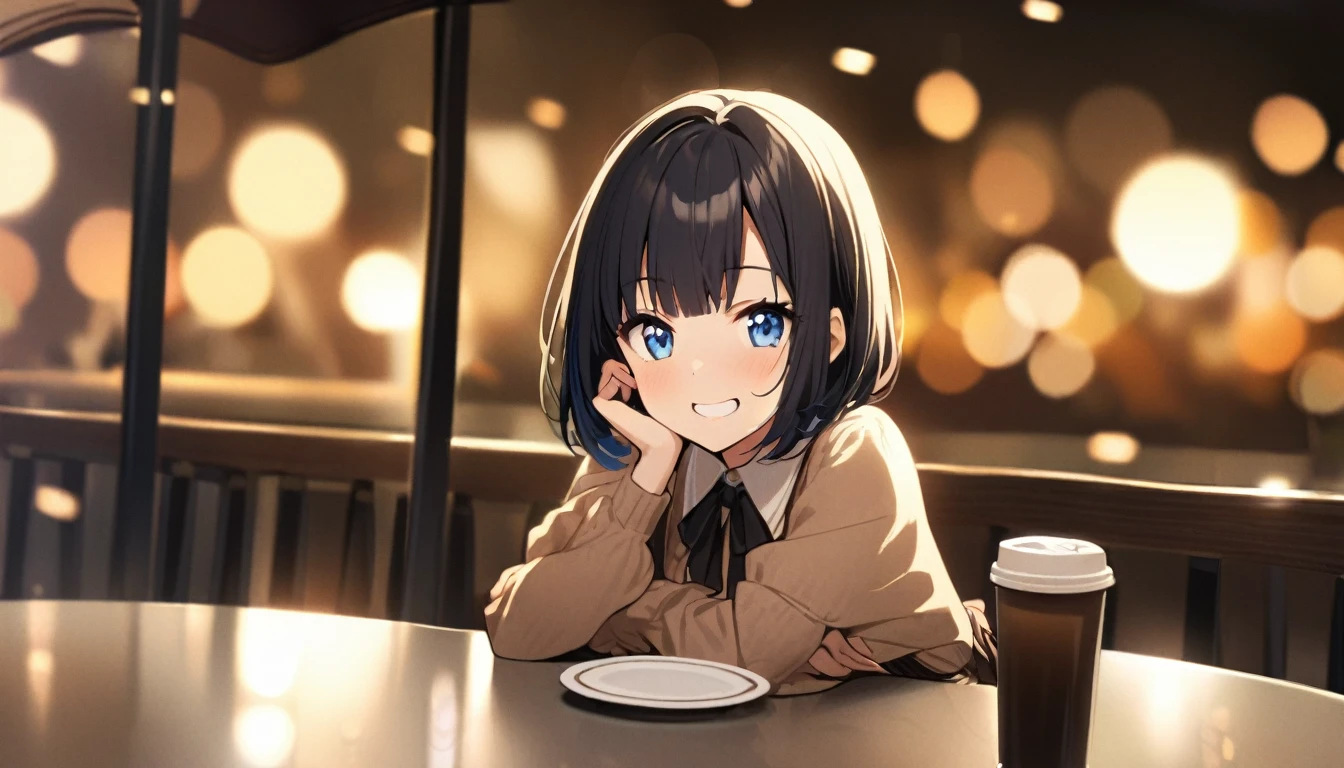 (1girl), happy, smile, 巨作, (The Right Party), highly detail, (Drunk:1.5), Hold a glass of empty bear, Sitting at a table, Sitting on a sofa, open mouth, (Blushing cheeks:1.5), good fingers, Parvis Hands