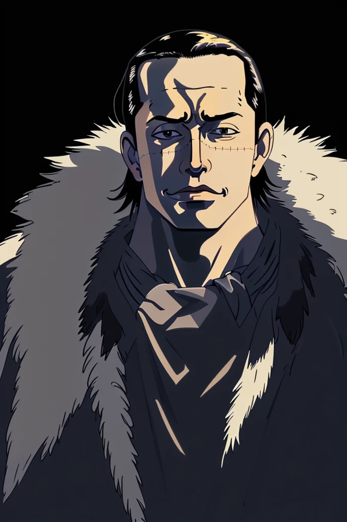 masterpiece, best quality, ukiyo-e:1.2, in hokusai style, a cool 40s man, ultra detailed face
