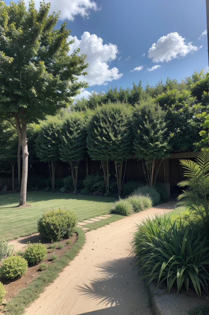 plain landscape with large plants