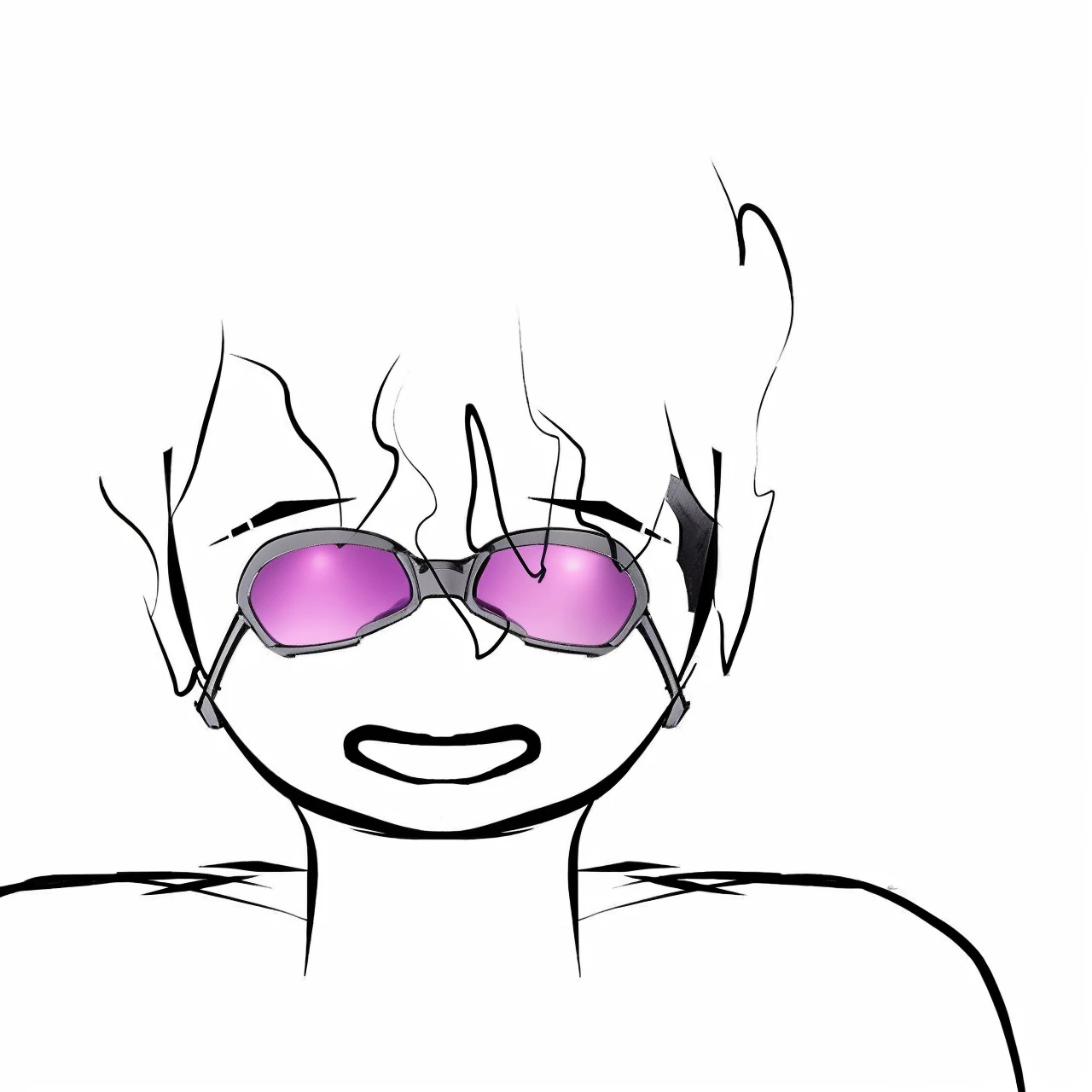 Brazilian boy with purple Mandrake glasses