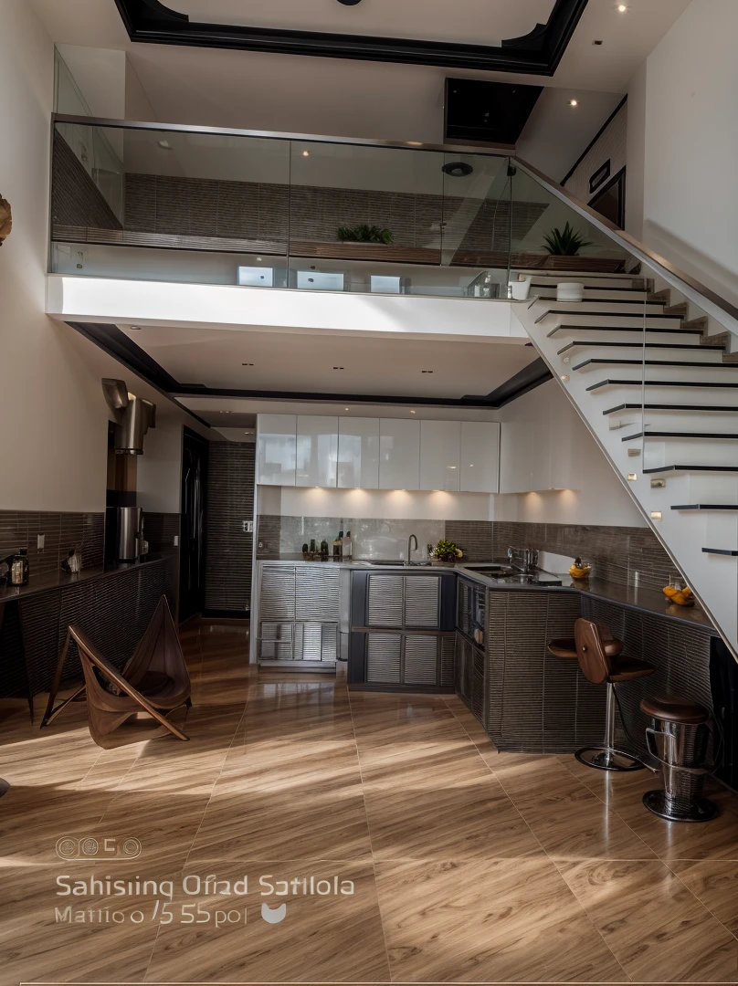house interior modern style, Bar kitchen,living room, masterpiece, highquality, realistic photo, canon eos 5D mark, natural light,
