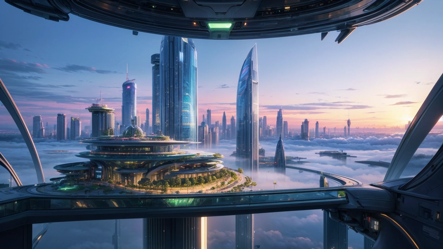 (Best quality,4K,8K,A high resolution,Masterpiece:1.2),Ultra-detailed,(Realistic,Photorealistic,photo-realistic:1.37),Futuristic floating city,Futuristic technology,Huge urban high-tech tablet platform,Airship,Floating in the sky,Futuristic city,Small airships around,High-tech hemispherical platform,Colorful lights,Advanced architecture,modernn architecture,skyscrapper,Access the cloud,Scenic beauty,view over city,Impressive design,Blend seamlessly with nature,energetic and vibrant atmosphere,Futuristic transportation system,Parking is suspended,Transparent path,Lush greenery,Sky gardens,cascading waterfalls,Magnificent skyline,reflections on the water,Sparkling river,Architectural innovation,futuristic skyscrapers,Transparent dome,The shape of the building is unusual,Elevated walkway,Impressive skyline,Glowing lights,Futuristic technology,Minimalist design,Scenic spots,Panoramic view,Cloud Piercing Tower,Vibrant colors,epic sunrise,epic sunset,Dazzling light display,magical ambiance,The future city,Urban Utopia,LuxuryLifestyle,Innovative energy,sustainable development,Smart city technology,Advanced infrastructure,Tranquil atmosphere,Nature and technology live in harmony,Awesome cityscape,Unprecedented urban planning,Architecture connects seamlessly with nature,High-tech metropolis,A cutting-edge engineering marvel,The future of urban living,Visionary architectural concept,Energy-efficient buildings,Harmony with the environment,A city floating above the clouds,Utopian dreams become reality,The possibilities are endless,State-of-the-art transportation network,Green energy integration,Innovative materials,Impressive holographic display,Advanced communication system,Breathtaking aerial view,Quiet and peaceful environment,Modernist aesthetics,Ethereal beauty