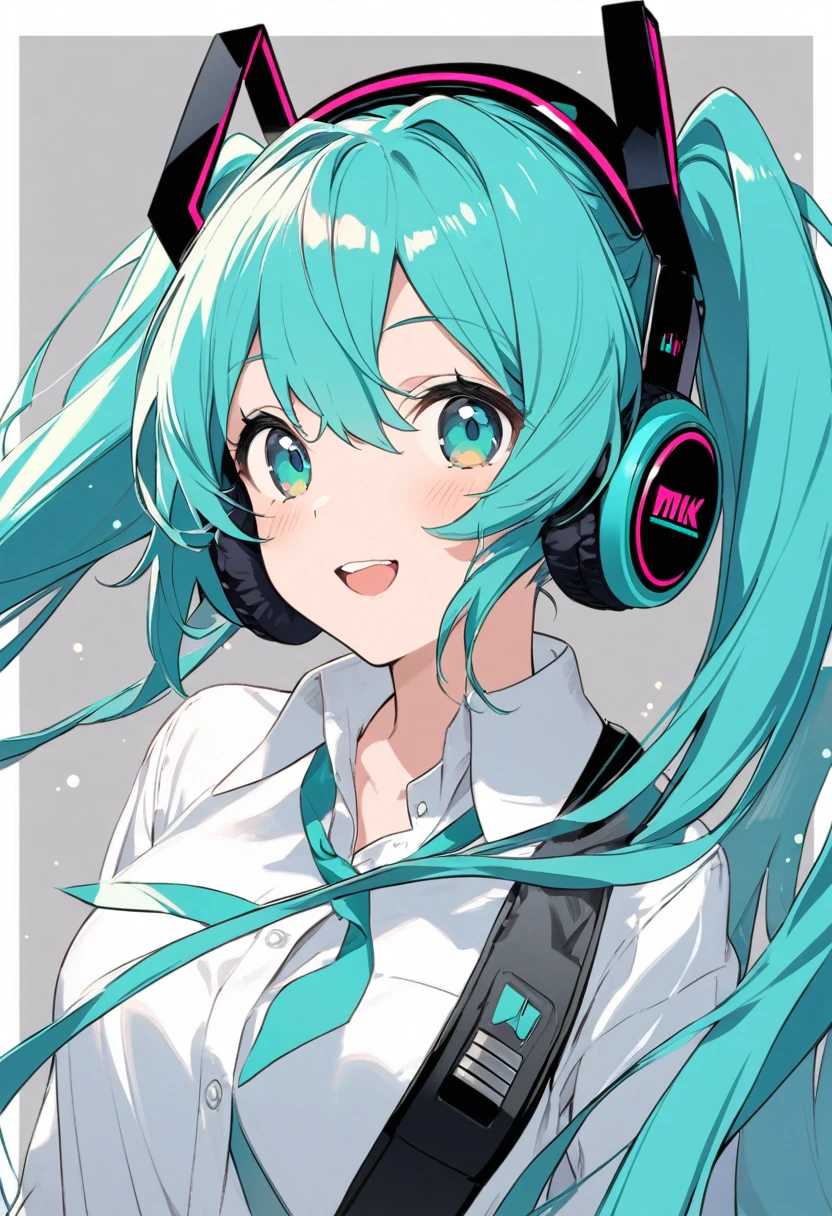 Hatsune Miku　headphone　front