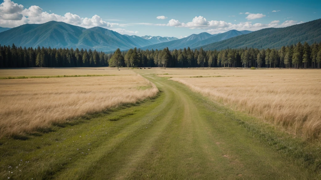 plain landscape with tall grass