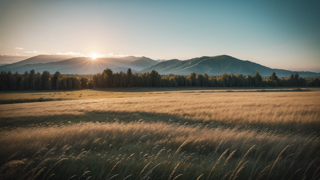 plain landscape with tall grass 