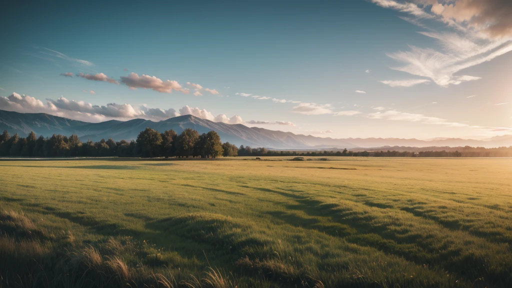 plain landscape with grass fields