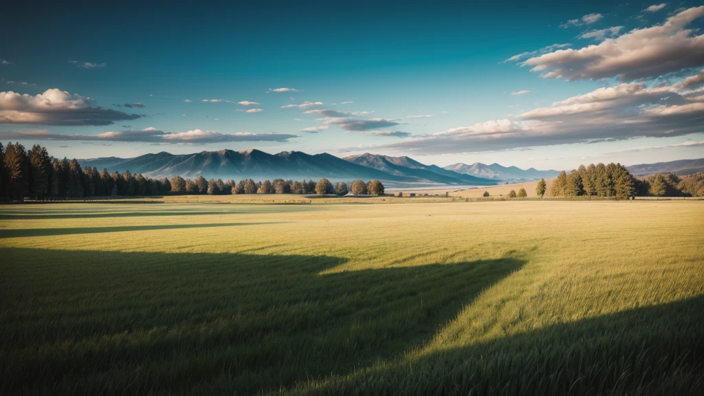 plain landscape with grass fields