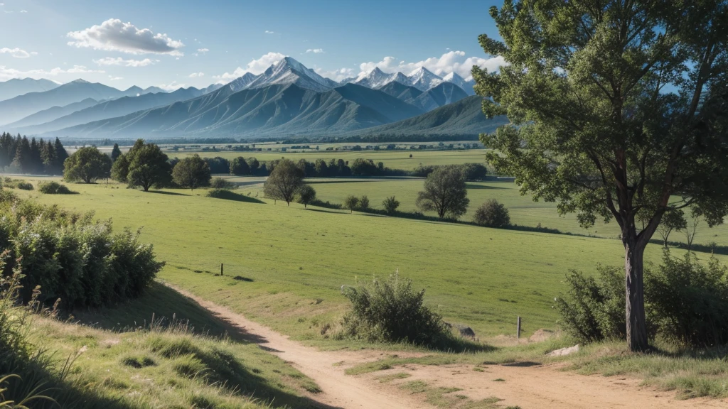 make a plain without mountains, but with strong vegetation