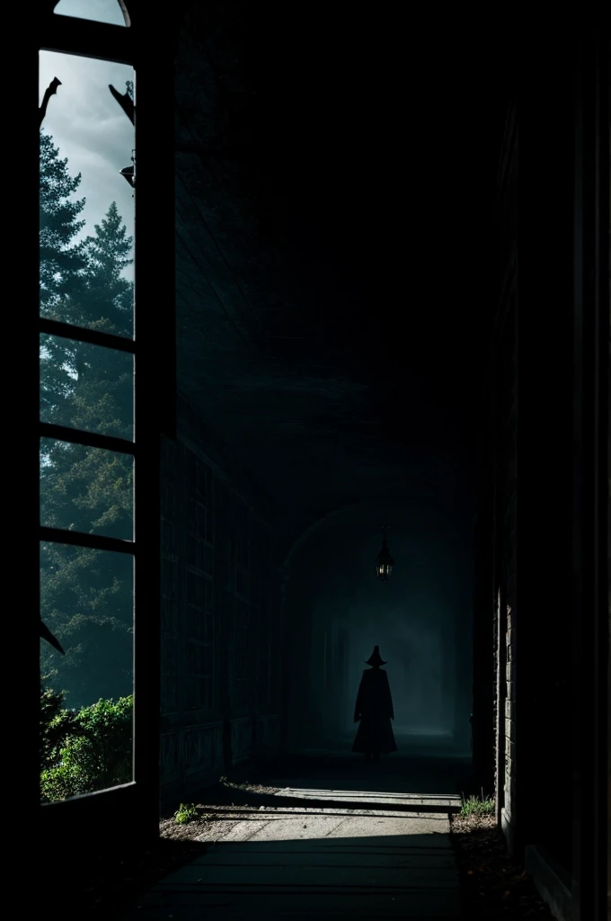 Dark shadow that are approaching horror and spooky
