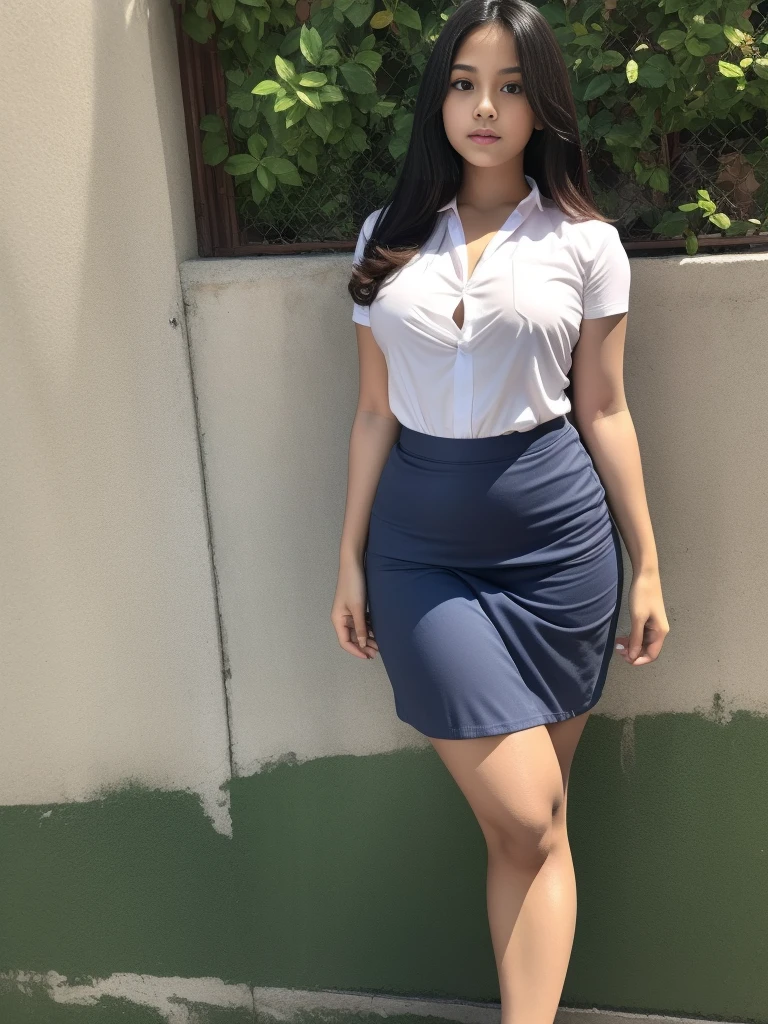 1girl, (Indonesian_high_school), semi-curvy body, standing, indoors, surprise beautiful scenery, perfect lighting, detailed face, detailed eyes, unparalleled beauty, looking at the camera , medium breasts, long beautiful hair, detailed skin, fit legs, fit arms, six, looking at the audience,wearing miniskirt, wearing cropped shirt, (8k, RAW photo, best quality, masterpiece: 1.2), (realistic, realistic: 1.37), ultra-high resolution