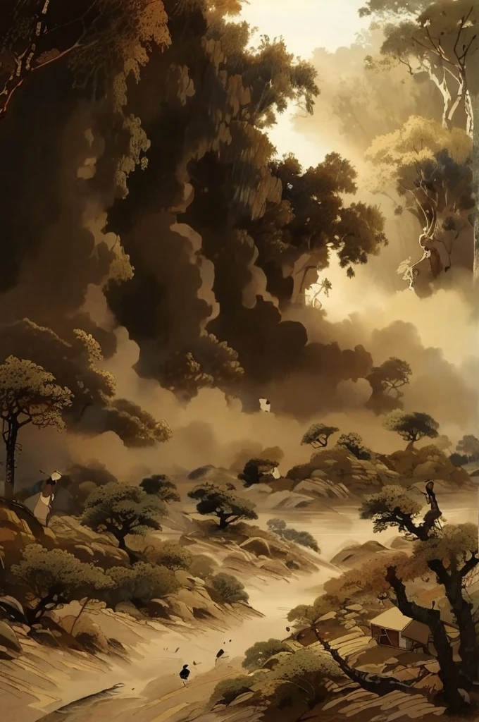 masterpiece, best quality, ukiyo-e:1.2, in hokusai style
