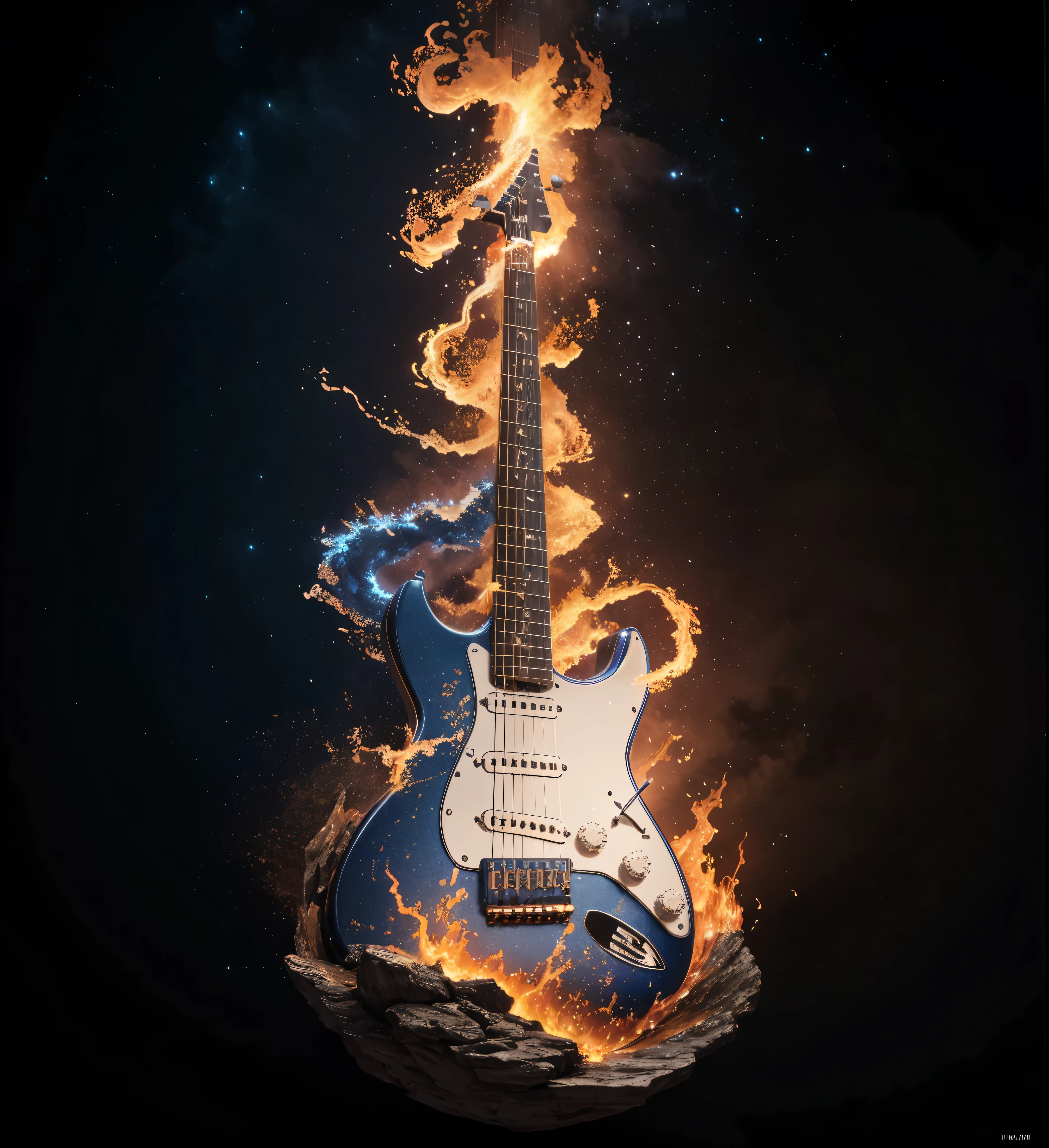 guitar, Eletric guitar, Detailed Realistic Eletric guitar, guitar Power, Surrealism, God's Sky, God's Power, God's Realm, clouds, Celestial Fire, powers, ilm, Fire Bolts, rivers of water, Water Falls, forst, Cedars, Highest Power, Photorealistic Nature, Beauthfull, Blue Thunder, fire azul, Realistic fire azul, realistic thunder, electrical screws, realistic detailed 8k, Realistic 16K detail, hard, Detailed realistic color, Detailed realistic thunder, fire azul Realistic 8K, Cores photorrealistic 8K, 8K detailed colors, Nitidez photorrealistic 8K, ULTRAHD Photorealism, Divine fire azul, Divine Electric Blue Thunder, Sombras photorrealistics 8K, Textura photorrealistic, naturals, heavens, heavenly, sky night, céu de Beauthfull, the night, majestic, majestic Sky, naturalsmente chic, thunders, Sky thunders, Divine thunder, linda, doradas, starlight, Heavenly Bolts, villany azul, Blue Screws, Rendering, photorrealistic, ultra high definition, 4K, detailed textures, thunder, detailed shadows, detailed colors, naturals linda, Great Divine, detailed contrast, realistic contrast, high resolution, detailed colors, realistic detailed 16K, 8k high definition, detailed contrast, realistic contrast, high resolution, detailed colors, fire, villany, realistic detailed, chic, 