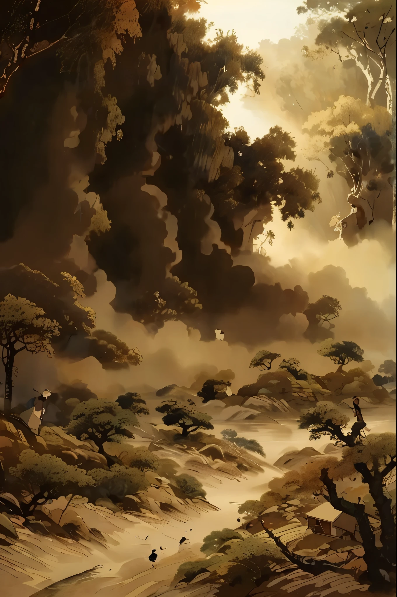 masterpiece, best quality, ukiyo-e:1.2, in hokusai style