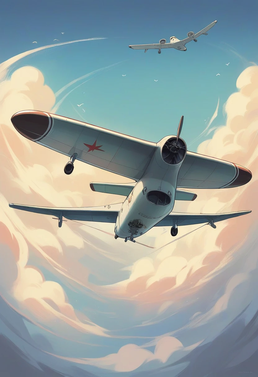 A plane flying in the sky