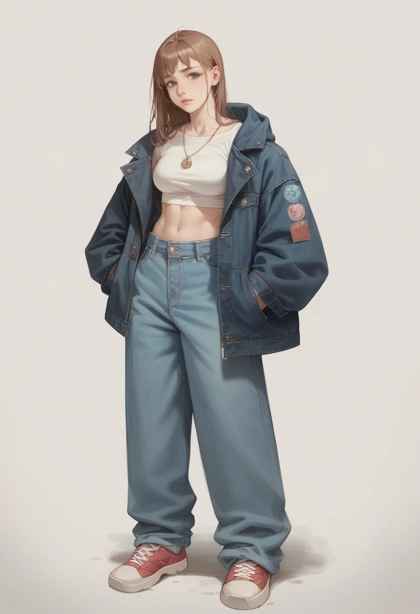 Full body portrait、sexy、girl、An illustration、character、Flashy accessories、Front view