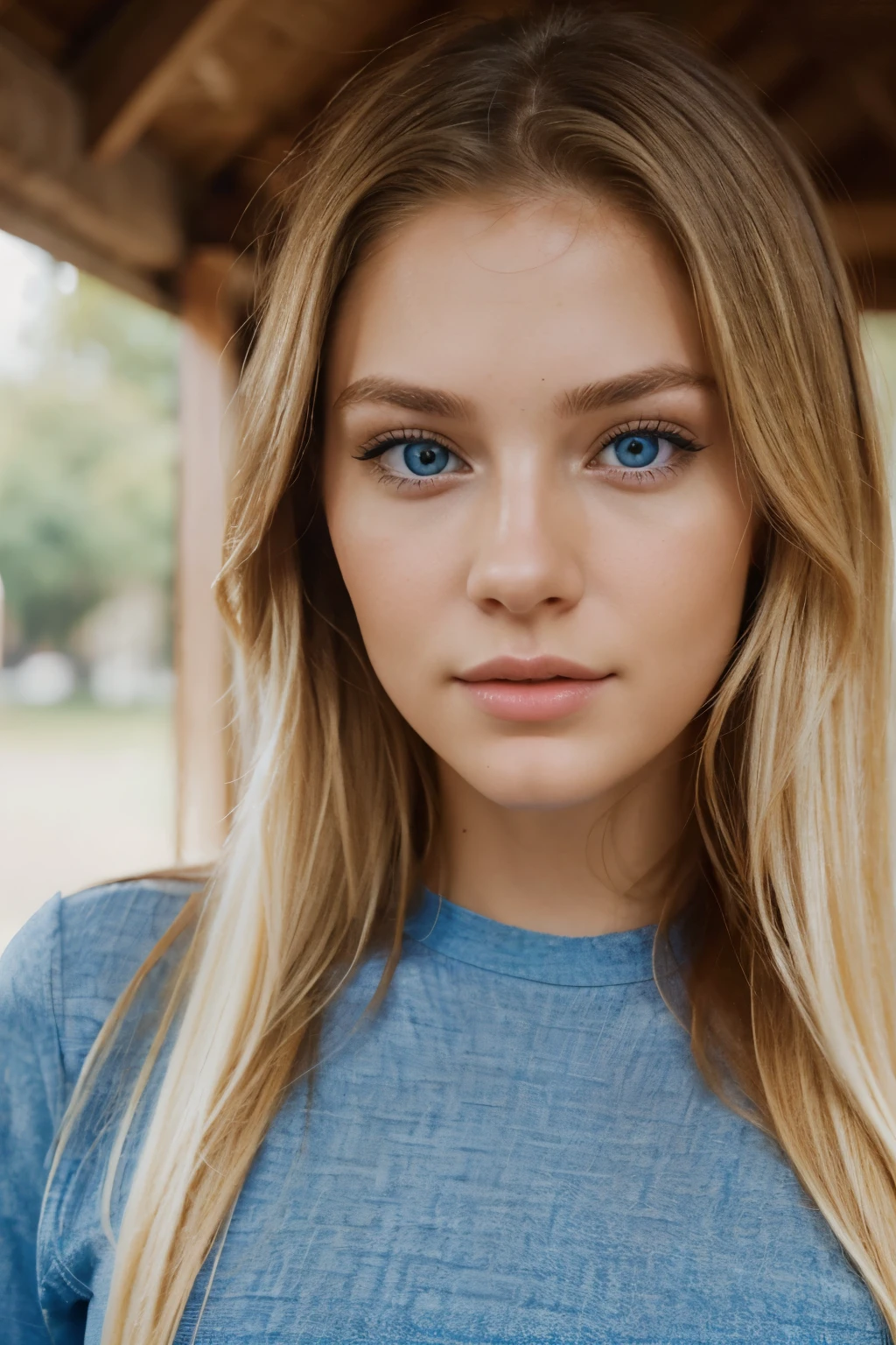 (Better image quality) face of a young woman of 24 years old, long hair, blonde, blue eyes, very beautiful ;very atractive.