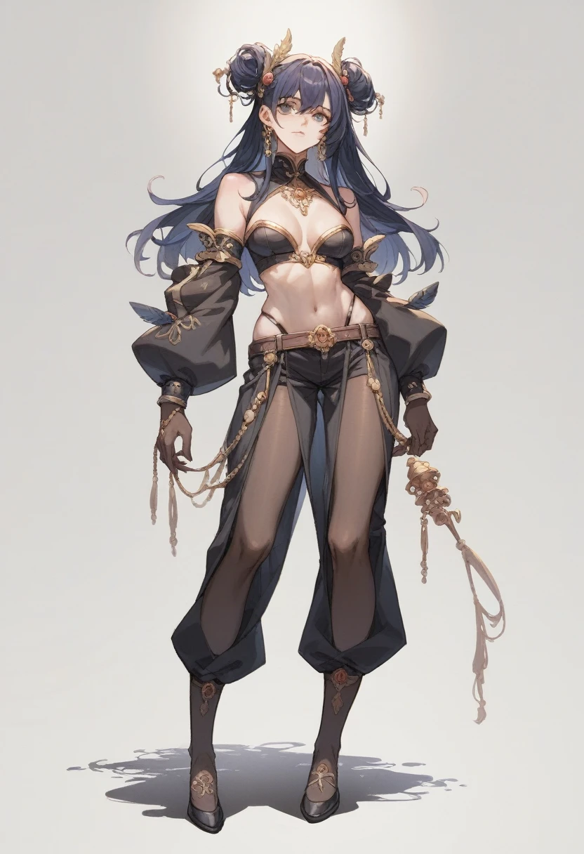 Full body portrait、Sexy Costumes、girl、An illustration、character、Flashy accessories、Front view、Standing figure from the front