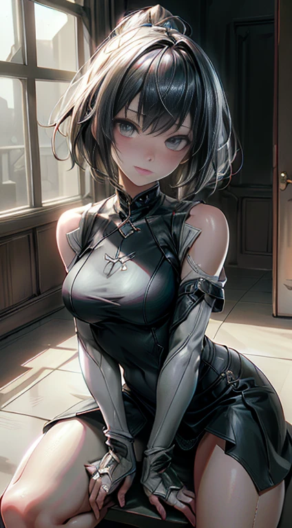 ((Highest quality)), ((masterpiece)), (detailed:1.4), 3d, detailedな筋肉のリアルなmasterpieceを持つカメラを見ている美しいサイバネティックガール, Beautiful cyberpunk woman image,High resolution (High Dynamic Range),Ray Tracing,NVIDIA,Super Resolution,Unreal 5,Scattered beneath the surface,PBR Texturing,Post-processing,Anisotropic Filtering,Depth of written boundary,Maximum clarity and sharpness,Multilayer Texture,Albedo and Specular Maps,Surface Shading,Accurate simulation of light-matter interactions,Perfect Proportions,Octane Rendering,Two-tone lighting,wide aperture,Low ISO,White balance,Three-part method,8K RAW, Active Pause, Action pose, Gold Parts, fringe, Short-haired, Back view, coastal,(A faint smile),(Background is Moon:1.1)(From below),(squat:1.3),(Spread your legs:1.3),(Show your crotch:1.3),masterpiece,8k