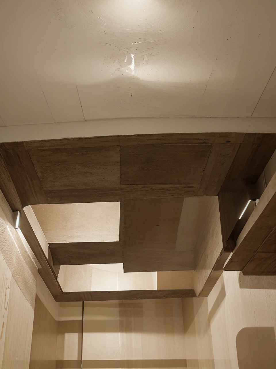 create decorative CNC ceiling based on the pictures , above mica ceiling with light went through, downlight+ spot light installed under ceiling