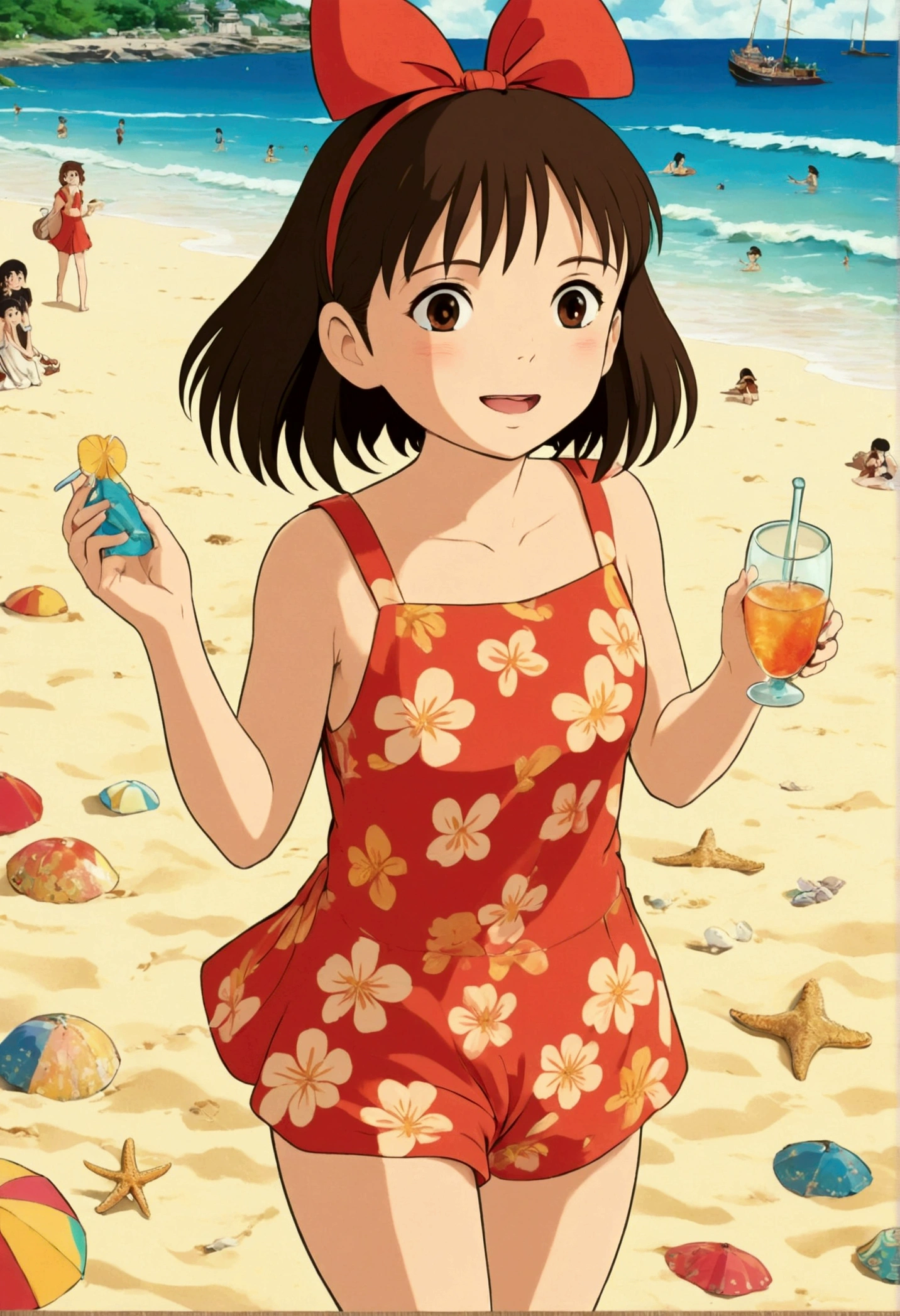 Ghibli　Summer Beach　play　girl