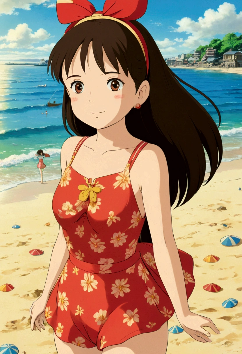 Ghibli Summer Beach play girl