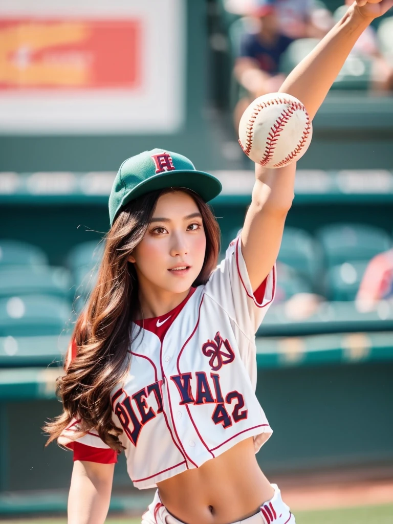 Baseball girl Instagram story 