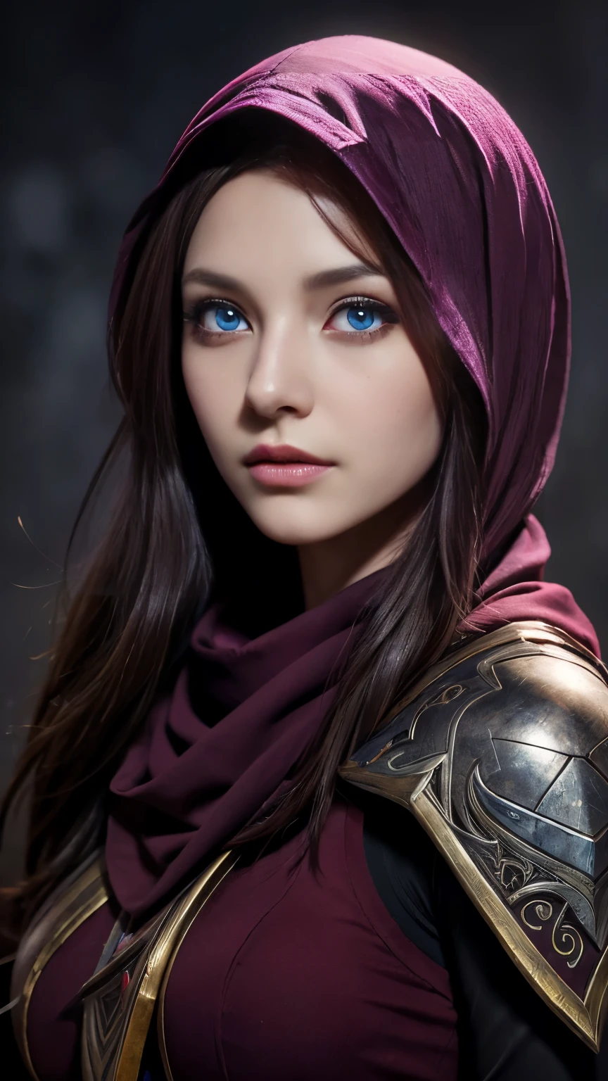 DOTA2, Templar Assassin, scarf covering mouth, break (masterpiece:1.2), highest quality, High resolution, unity 8k wallpaper, (shape:0.8), (beautiful and detailed eyes:1.6), highly detailed face, perfect lighting, Very detailed CG, (perfect hands, perfect anatomy)