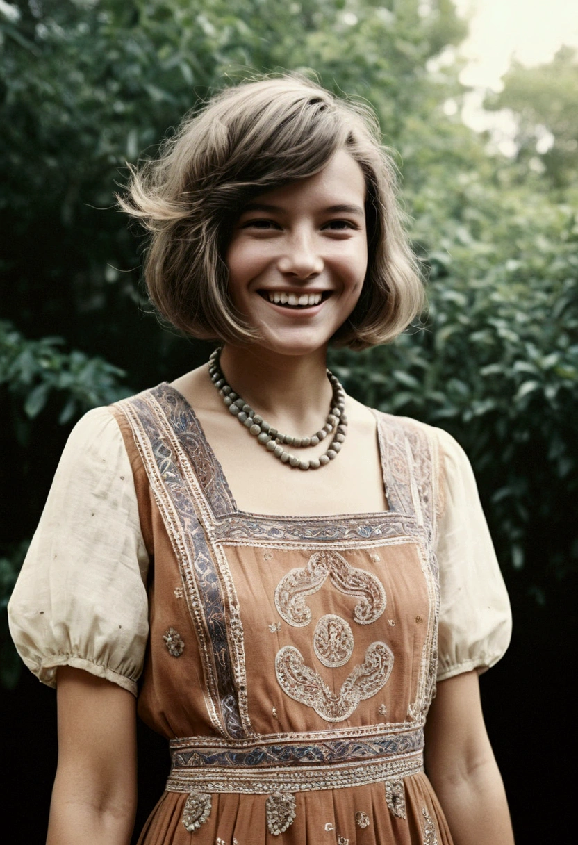 Jean Seberg in a moor completely naked and smiling