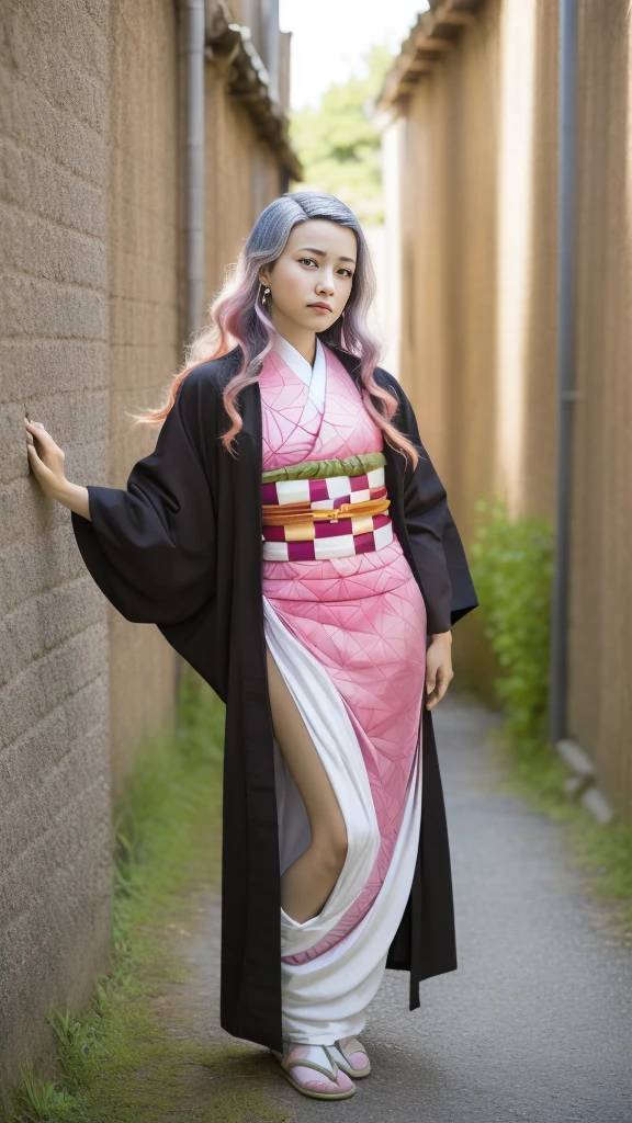 Cute Japanese woman, (16 years old), (Very cute face: 1.3), White moist skin, Looking at the camera, Melancholy expression,
BREAK,
Idol,
BREAK,
(Wearing cute kimono: 1.3), (Highly revealing kimono), Very large earrings, Short length,
BREAK,
(Fighting pose: 1.3),
BREAK,
(Long hair), (Pink hair: 1.2), (Wavy hair), (Gradient hair: 1.3), (Red hair at the ends),
BREAK,
(Realistic: 1.3), Masterpiece, Perfect lighting, (Ultra-high resolution), (8K), (Highly detailed: 1.4), (From the front), (Full body: 1.3), (Symmetrical: 1.2),
BREAK,
(Japanese city streets: 1.2),
BREAK,
(Demon Slayer: 1.4),
BREAK,
(Kasumi Arimura: 1.4),