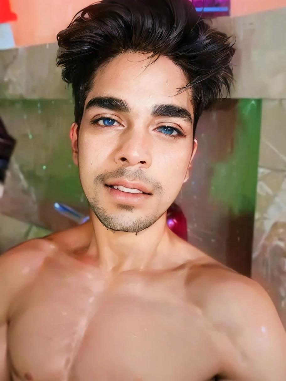 acting(((martial arts superstar)),black pants, realist:1.3,( fotorrealist, 8K, original photo, high quality, masterpiece, epic lights. close up, center image), (prospect),((1 Handsome guy with confident and well-proportioned muscles, post apocalyptic, Guerrero, Rostro y cuerpo perfectamente detallados, (prospect), rain scene, Poor lighting due to rain,(( My face and body were soaked by the rain:1.5)),lightning lighting, dynamic poses, beautiful fine hair, Leather jacket)), ((imaginative scenes)),((perfect, meticulously.:1.3)), ((panoramic: 1.4)), ((best quality )), ((masterpiece)), 3d, (Super detailed: 1.3), ((epic scenery: 1.3)), ((night background: 1.3 ))), (((night:1.2))), ( lifelike: 1.4), ((Front camera)),( (Low-light night cinematic lighting: 1.2)). 32