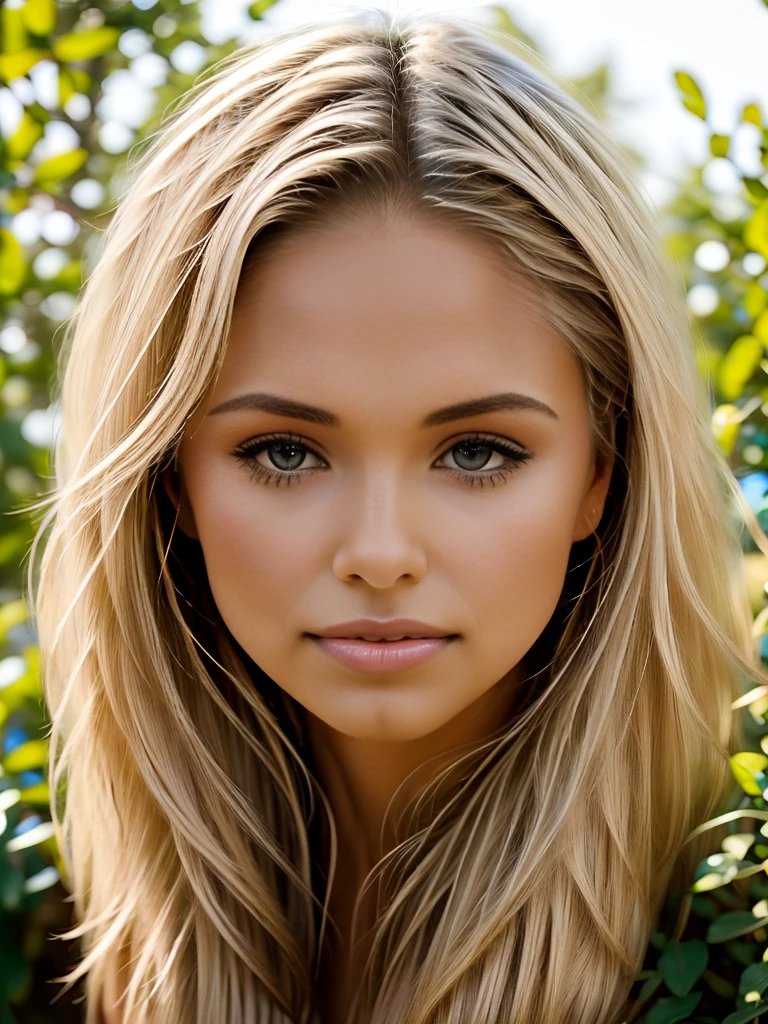 girl with waist-length blonde hair. Oval face. Small and proportional nose with a smooth straight profile with symmetry and naturalness. Large, expressive eyes with a vibrant green color with a penetrating look with long, defined eyelashes. Full and well-defined lips with marked cupid curves of moderate size and symmetrical. nose, eyes, lips and ears are balanced and complement the oval shape of the face, symmetrical with each other, healthy and well-groomed skin, as well as shiny and well-groomed hair. (Textured Skin), (((Life Real))). (((petite))), Height: 150 cm (approximately 4 feet 11 inches), indicating a stature. (((smal))), Weight: Between 43 to 45 kilograms (approximately 95 to 99 pounds), suggesting a slim and light build. Complexion: Slim and proportionate, with subtle curves that complement the oval shape of the face. Hair: Long, blonde and silky, falling in soft waves or straight, delicately framing the face. Posture: Elegant and well-aligned, which contributes to a graceful and natural appearance. Polera mojada, jeans ajustado, botines negros con taco