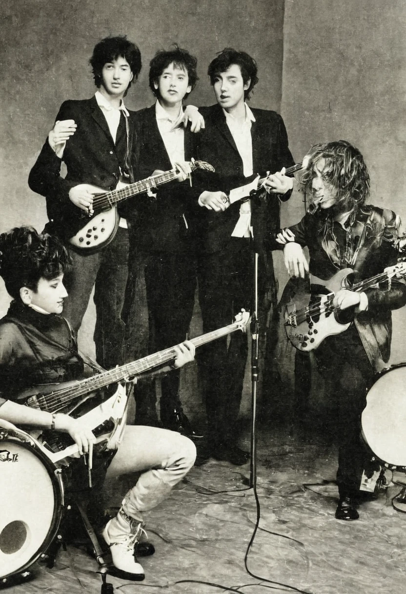 photo of a mixed group of musicians of 12 members on a stage