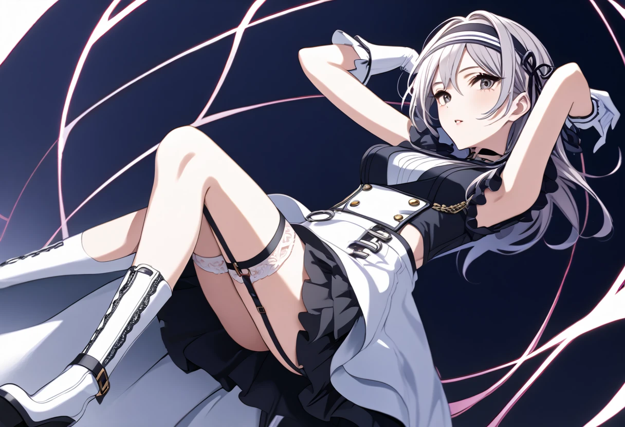White gloves、shorts、Garter belt、Headband