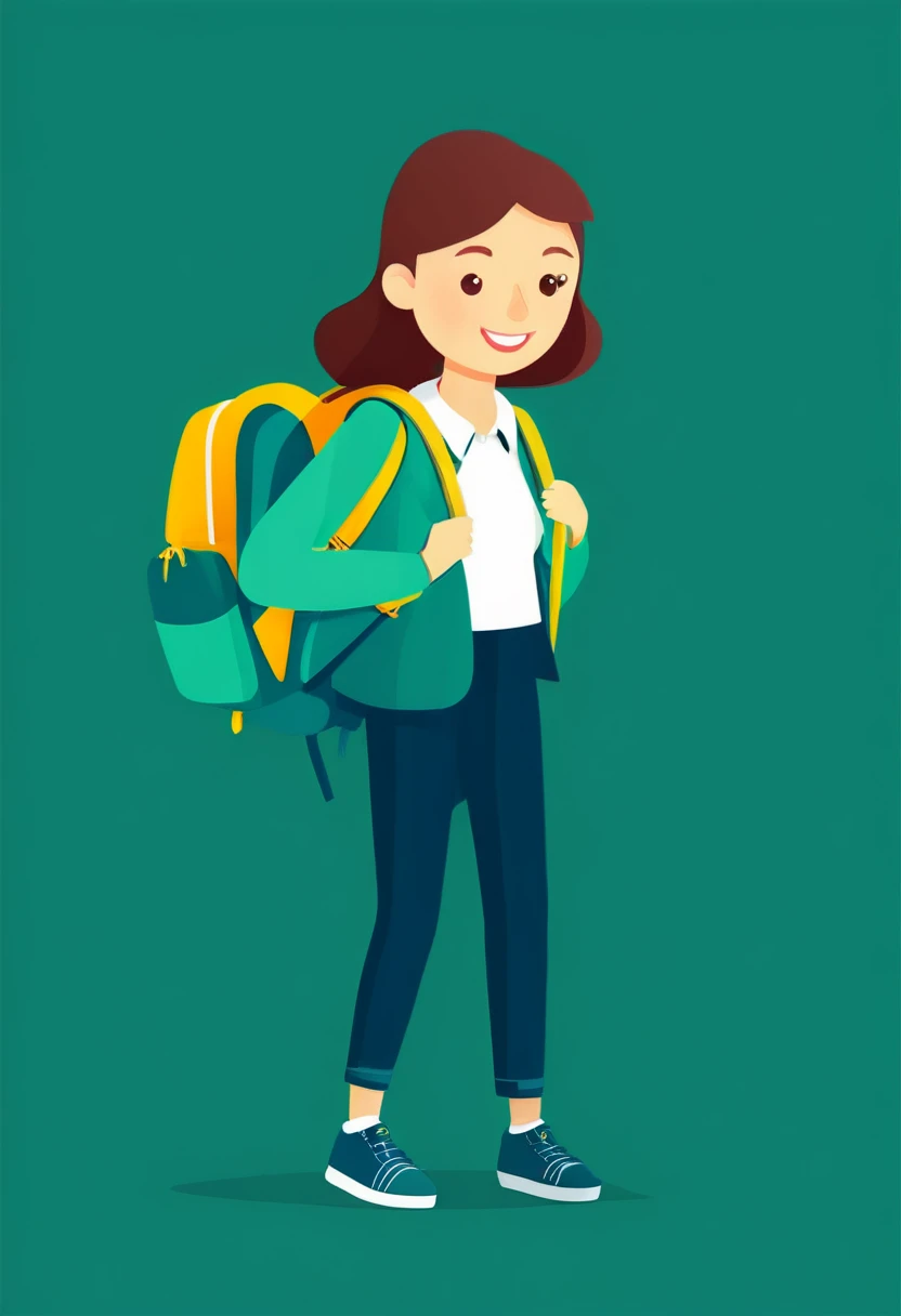 Student Back to school illustration concept flat design