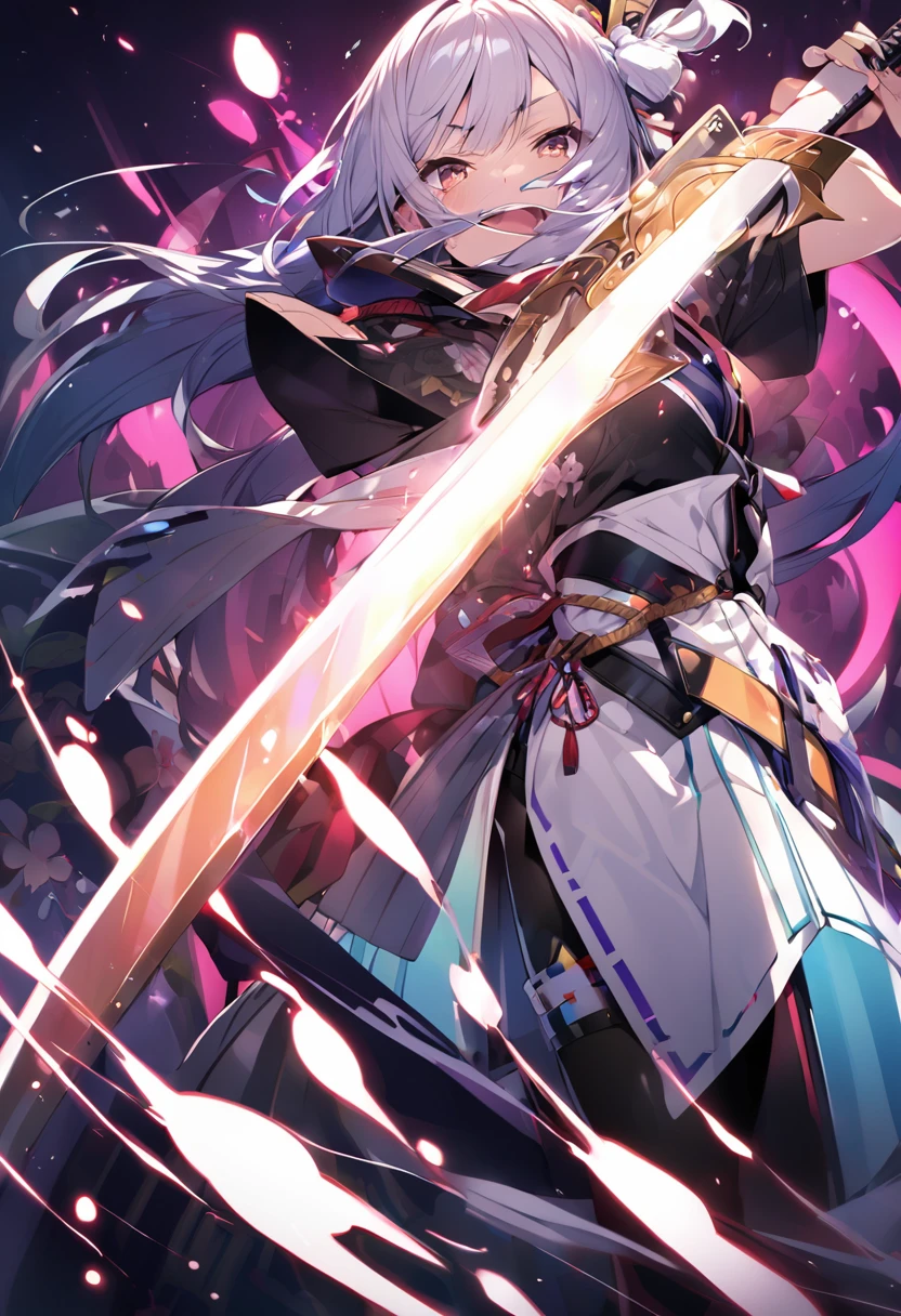 Long Japanese sword、Shiny