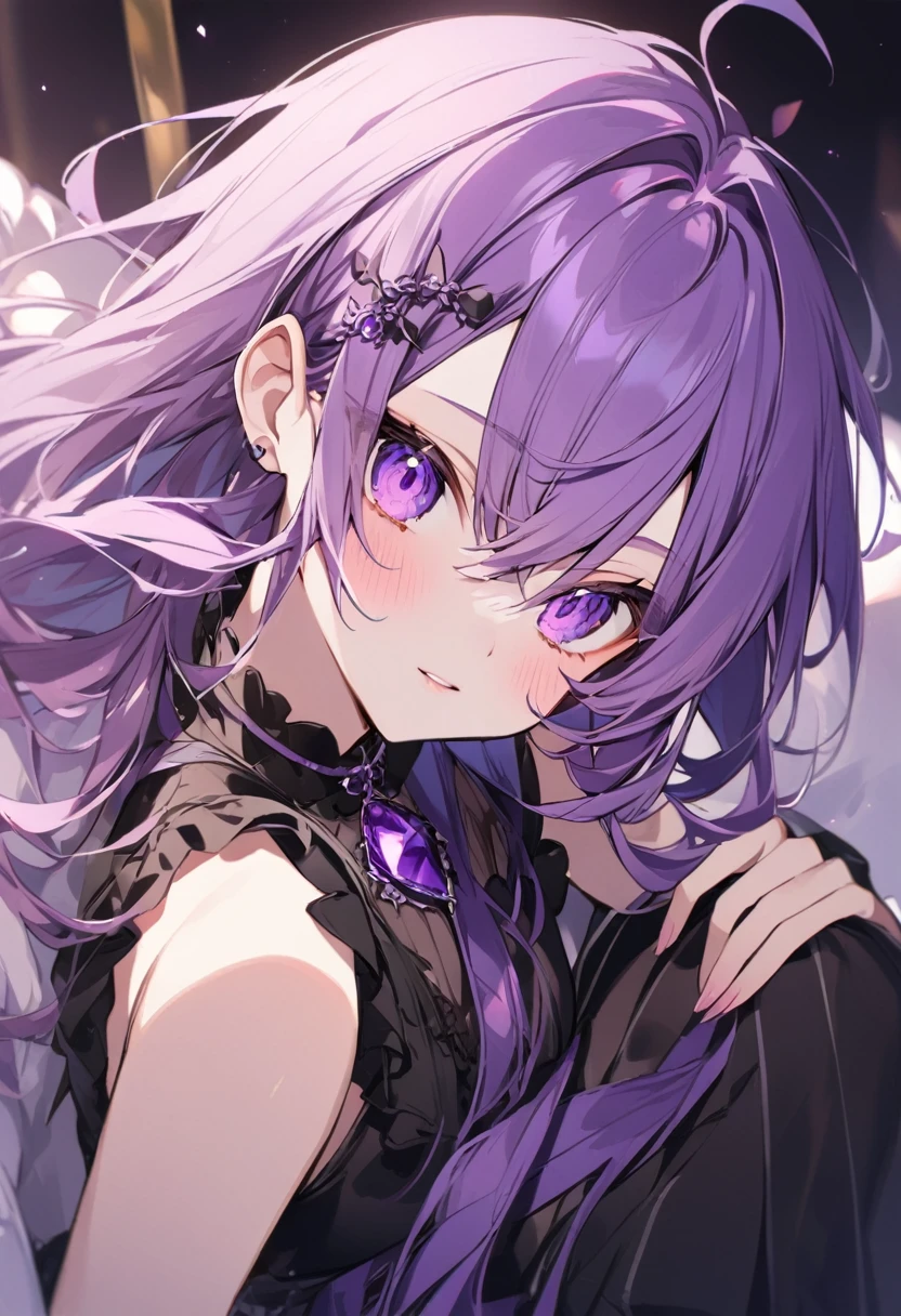 Keito。Purple Eyes。Purple Hair