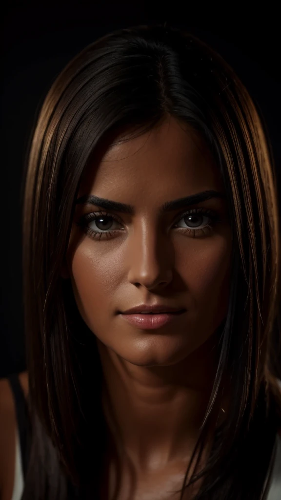 Susana Abaitua Spanish actress, using the best shadow and lighting techniques, to create a mesmerizing portrait that transcends the visual, ultra-realistic image, perfect symmetry, vibrant and clear, dynamic view, high level of detail and definition, 1200 PPI - Photographic resolution with greater color realism, hyperrealisti, high fidelity, cinematic, 8K UHD image resolution.