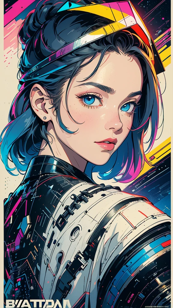 (((masterpiece, highest quality))),(((solo:1.2))),(((1girl:1.2))),32k wallpaper, very detailed, poster, vintage science fiction,(((((geometric cinematic movie poster))))), (bauhaus), shape,(((abstract))),(mid century modern),movie poster,(((((portfolio))))),(((((Close-up))))),(((((bust up))))),((((more various angle)))),(((highlight))),Vast landscape,((((heterochromia)))),(((complete. detailed face))),(((Extremely talented))),(((most complecated machine))),Colorful color scheme