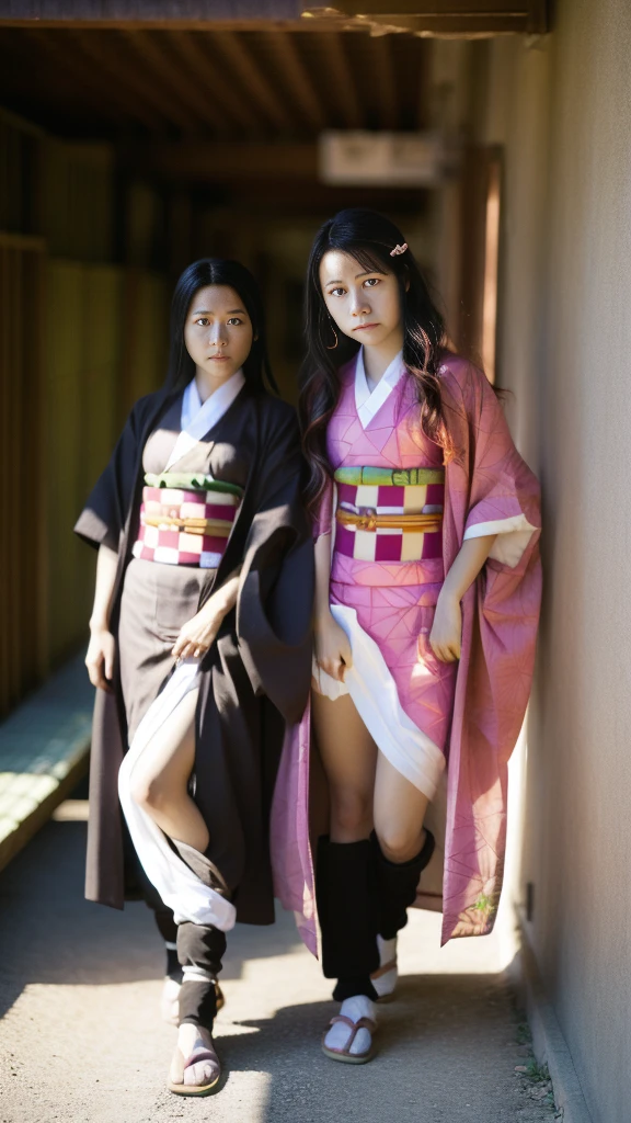 Cute Japanese woman, (16 years old), (Very cute face: 1.3), White moist skin, Looking at the camera, Melancholy expression,
BREAK,
Idol,
BREAK,
(Wearing cute kimono: 1.3), (Highly revealing kimono), Very large earrings, Short length,
BREAK,
(Fighting pose: 1.3),
BREAK,
(Long hair), (Pink hair: 1.2), (Wavy hair), (Gradient hair: 1.3), (Red hair at the ends),
BREAK,
(Realistic: 1.3), Masterpiece, Perfect lighting, (Ultra-high resolution), (8K), (Highly detailed: 1.4), (From the front), (Full body: 1.3), (Symmetrical: 1.2),
BREAK,
(Japanese city streets: 1.2),
BREAK,
(Demon Slayer: 1.4),
BREAK,
(Kasumi Arimura: 1.4),
