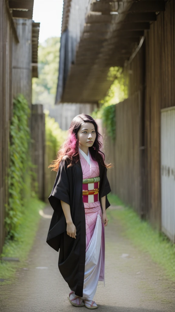 Cute Japanese woman, (), (Very cute face: 1.3), White moist skin, Looking at the camera, Melancholy expression,
BREAK,
Idol,
BREAK,
(Wearing cute kimono: 1.3), (Highly revealing kimono), Very large earrings, Short length,
BREAK,
(Fighting pose: 1.3),
BREAK,
(Long hair), (Pink hair: 1.2), (Wavy hair), (Gradient hair: 1.3), (Red hair at the ends),
BREAK,
(Realistic: 1.3), Masterpiece, Perfect lighting, (Ultra-high resolution), (8K), (Highly detailed: 1.4), (From the front), (Full body: 1.3), (Symmetrical: 1.2),
BREAK,
(Japanese city streets: 1.2),
BREAK,
(Demon Slayer: 1.4),
BREAK,
(Kasumi Arimura: 1.4),