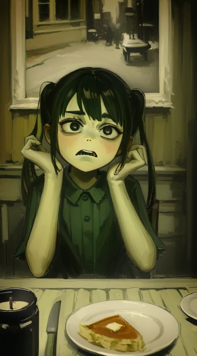 best quality, aesthetic, by iwzry, by solipsist, 1girl,disgust inside out