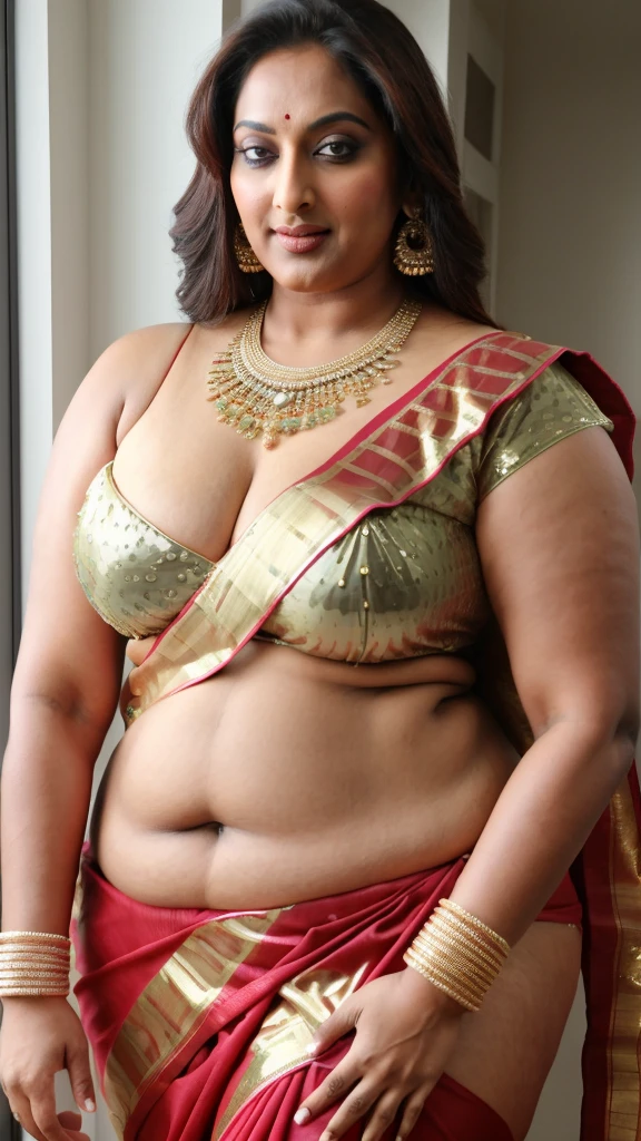 Sexy fat plus size indian bhabhi, 60 years old Woman, big Indian mommy, horny mommy, hot Amma, big Indian aunty bhabhi, wide body , heavy figure, sleeveless blouse, desi hot aunty, looks like Sonakshi Sinha, wearing sleeveless saree blouse, sexy sequin saree, bold saree fashion, bong saree fashion, bold hot photoshoot, sexy sequin saree, she has fleshy arms and fat wide belly, sexy armpits, showing her attractive fleshy figure, high quality skin, skin pores, skin texture, deep juicy navel, sexy navel folds, fleshy figure, jiggly belly, hyper realistic skin, RAW Foto, thick juicy figure, 