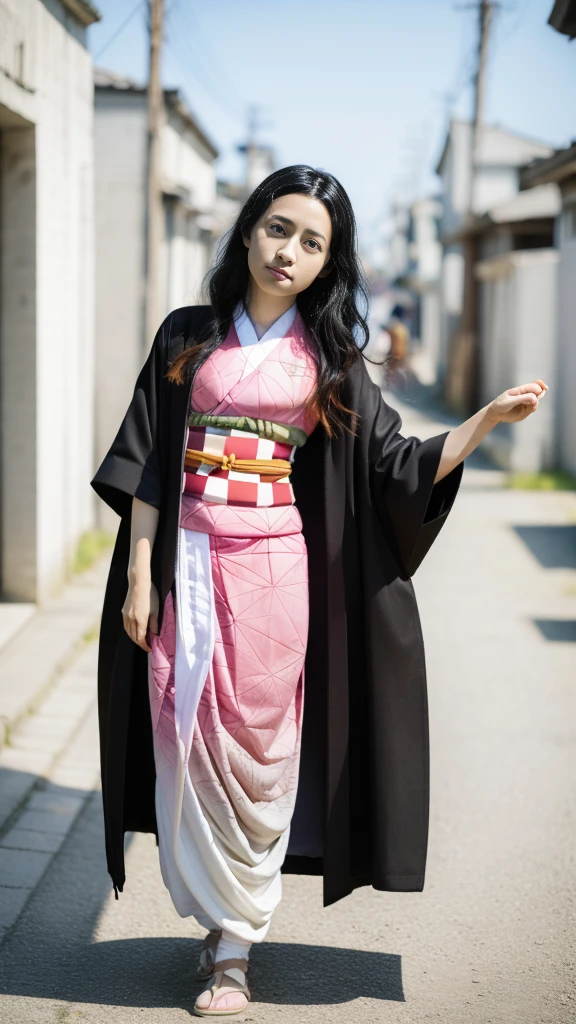 Cute Japanese woman, (16 years old), (Very cute face: 1.3), White moist skin, Looking at the camera, Melancholy expression,
BREAK,
Idol,
BREAK,
(Wearing cute kimono: 1.3), (Highly revealing kimono), Very large earrings, Short length,
BREAK,
(Fighting pose: 1.3),
BREAK,
(Long hair), (Pink hair: 1.2), (Wavy hair), (Gradient hair: 1.3), (Red hair at the ends),
BREAK,
(Realistic: 1.3), Masterpiece, Perfect lighting, (Ultra-high resolution), (8K), (Highly detailed: 1.4), (From the front), (Full body: 1.3), (Symmetrical: 1.2),
BREAK,
(Japanese city streets: 1.2),
BREAK,
(Demon Slayer: 1.4),
BREAK,
(Kasumi Arimura: 1.4),