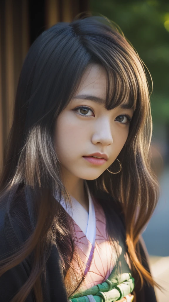 Cute Japanese woman, (), (Very cute face: 1.3), White moist skin, Looking at the camera, Melancholy expression,
BREAK,
Idol,
BREAK,
(Wearing cute kimono: 1.3), (Highly revealing kimono), Very large earrings, Short length,
BREAK,
(Fighting pose: 1.3),
BREAK,
(Long hair), (Pink hair: 1.2), (Wavy hair), (Gradient hair: 1.3), (Red hair at the ends),
BREAK,
(Realistic: 1.3), Masterpiece, Perfect lighting, (Ultra-high resolution), (8K), (Highly detailed: 1.4), (From the front), (Full body: 1.3), (Symmetrical: 1.2),
BREAK,
(Japanese city streets: 1.2),
BREAK,
(Demon Slayer: 1.4),
BREAK,
(Kasumi Arimura: 1.4),