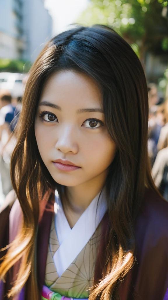 Cute Japanese woman, (), (Very cute face: 1.3), White moist skin, Looking at the camera, Melancholy expression,
BREAK,
Idol,
BREAK,
(Wearing cute kimono: 1.3), (Highly revealing kimono), Very large earrings, Short length,
BREAK,
(Fighting pose: 1.3),
BREAK,
(Long hair), (Pink hair: 1.2), (Wavy hair), (Gradient hair: 1.3), (Red hair at the ends),
BREAK,
(Realistic: 1.3), Masterpiece, Perfect lighting, (Ultra-high resolution), (8K), (Highly detailed: 1.4), (From the front), (Full body: 1.3), (Symmetrical: 1.2),
BREAK,
(Japanese city streets: 1.2),
BREAK,
(Demon Slayer: 1.4),
BREAK,
(Kasumi Arimura: 1.4),