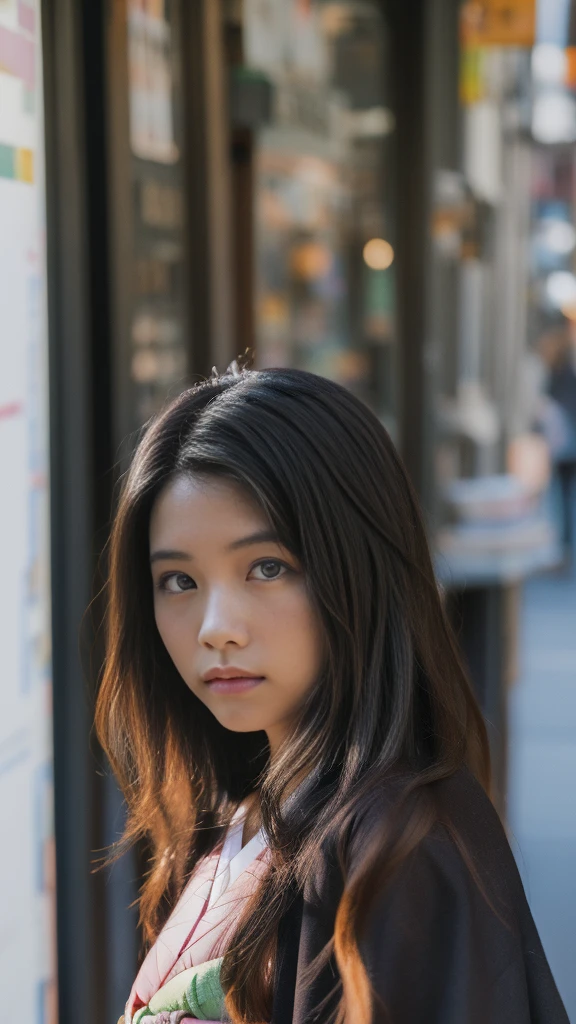 Cute Japanese woman, (16 years old), (Very cute face: 1.3), White moist skin, Looking at the camera, Melancholy expression,
BREAK,
Idol,
BREAK,
(Wearing cute kimono: 1.3), (Highly revealing kimono), Very large earrings, Short length,
BREAK,
(Fighting pose: 1.3),
BREAK,
(Long hair), (Pink hair: 1.2), (Wavy hair), (Gradient hair: 1.3), (Red hair at the ends),
BREAK,
(Realistic: 1.3), Masterpiece, Perfect lighting, (Ultra-high resolution), (8K), (Highly detailed: 1.4), (From the front), (Full body: 1.3), (Symmetrical: 1.2),
BREAK,
(Japanese city streets: 1.2),
BREAK,
(Demon Slayer: 1.4),
BREAK,
(Kasumi Arimura: 1.4),