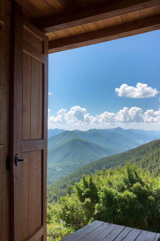 Summer mountain view from the summit