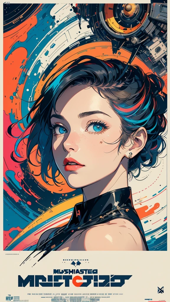 (((masterpiece, highest quality))),(((solo:1.2))),(((1girl:1.2))),32k wallpaper, very detailed, poster, vintage science fiction,(((((geometric cinematic movie poster))))), (bauhaus), shape,(((abstract))),(mid century modern),movie poster,(((((portfolio))))),(((((Close-up))))),(((((bust up))))),((((more various angle)))),(((highlight))),Vast landscape,((((heterochromia)))),(((complete. detailed face))),(((Extremely talented))),(((most complecated machine))),Colorful color scheme