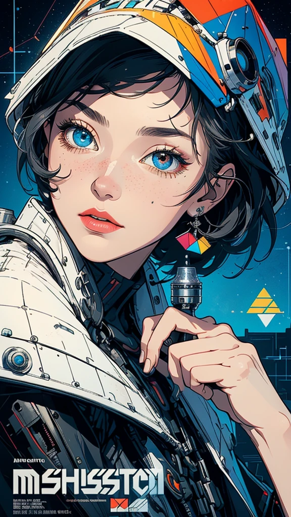 (((masterpiece, highest quality))),(((solo:1.2))),(((1girl:1.2))),32k wallpaper, very detailed, poster, vintage science fiction,(((((geometric cinematic movie poster))))), (bauhaus), shape,(((abstract))),(mid century modern),movie poster,(((((portfolio))))),(((((Close-up))))),(((((bust up))))),((((more various angle)))),(((highlight))),Vast landscape,((((heterochromia)))),(((complete. detailed face))),(((Extremely talented))),(((most complecated machine))),Colorful color scheme
