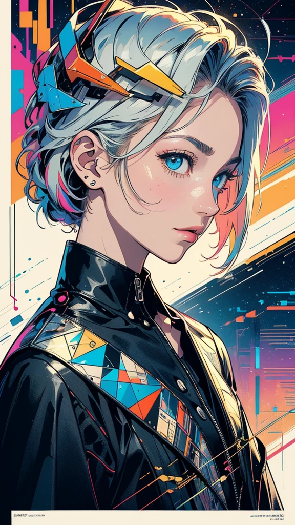 (((masterpiece, highest quality))),(((solo:1.2))),(((1girl:1.2))),32k wallpaper, very detailed, poster, vintage science fiction,(((((geometric cinematic movie poster))))), (bauhaus), shape,(((abstract))),(mid century modern),movie poster,(((((portfolio))))),(((((Close-up))))),(((((bust up))))),((((more various angle)))),(((highlight))),Vast landscape,((((heterochromia)))),(((complete. detailed face))),(((Extremely talented))),(((most complecated machine))),Colorful color scheme
